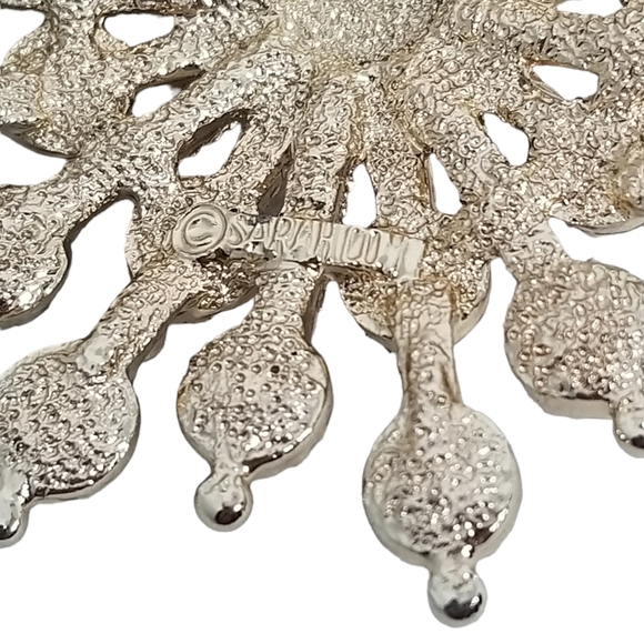 SARAH COVENTRY 1970 "CARNIVAL" BLUE GREEN & RED CABACHON STARBURST BROOCH - Picture 4 of 4